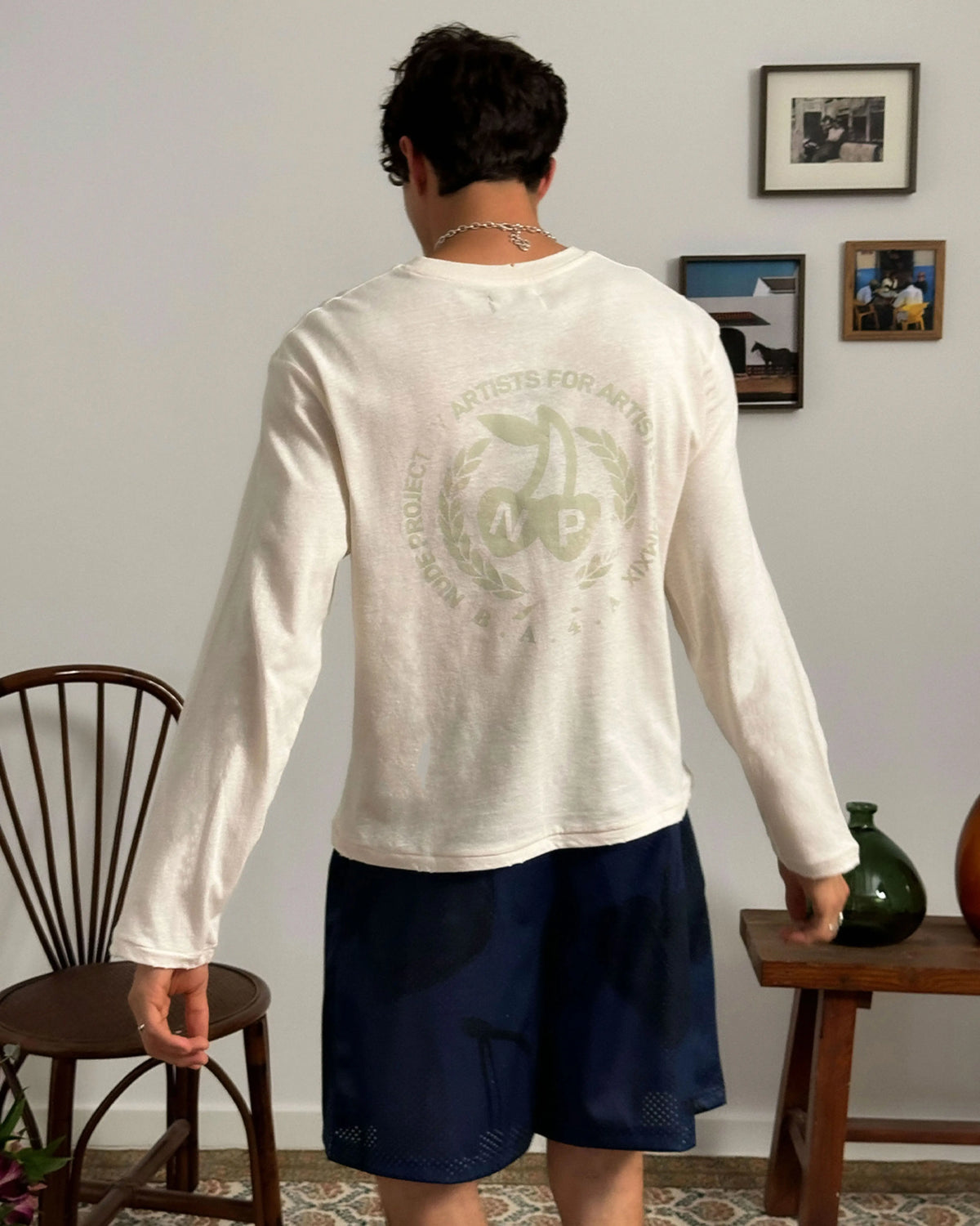 Camiseta Manga Larga Cerise Blanco Crema