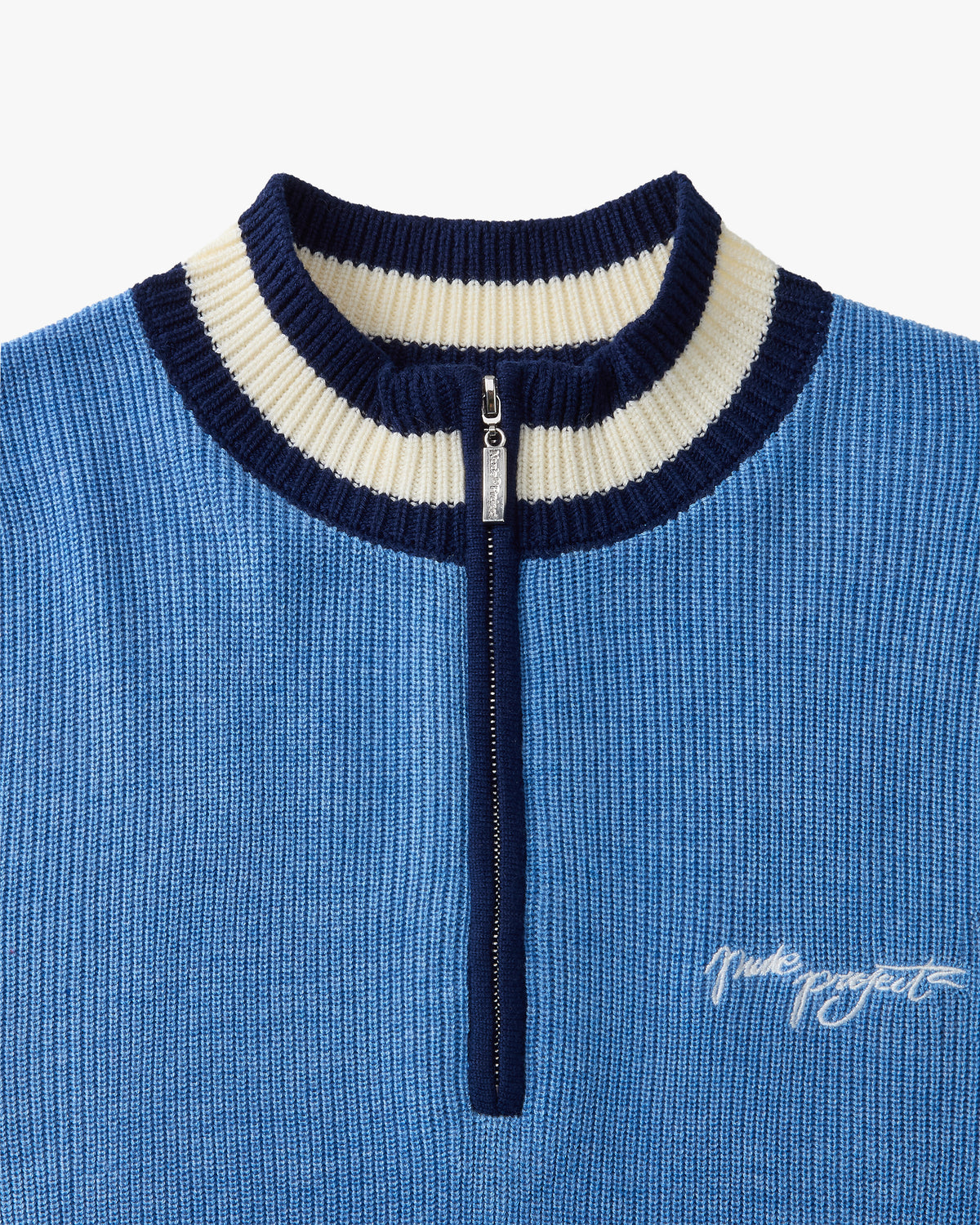 Senna Knit Quarter-Zip Blue