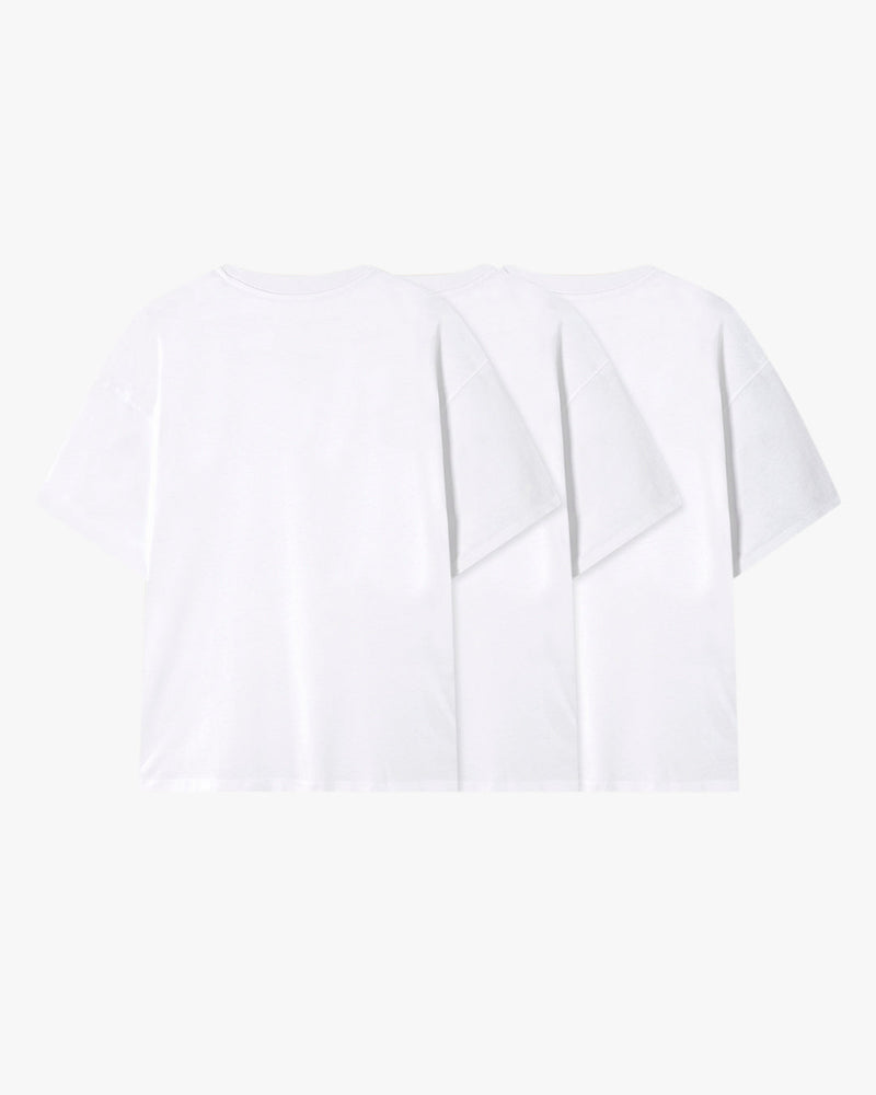 Pack De 3 Camisetas Básicas Blancas