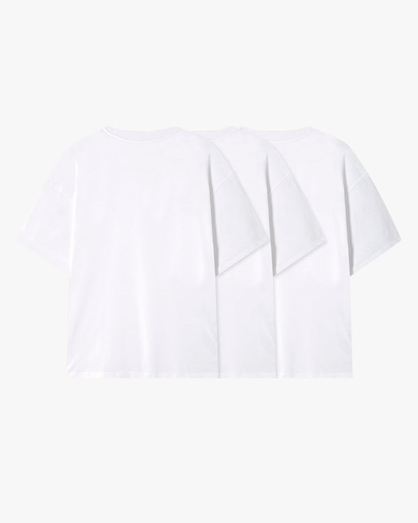 PACK DE 3 CAMISETAS BÁSICAS BLANCAS