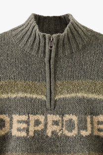 Soho Quarter-Zip Knit Sweater