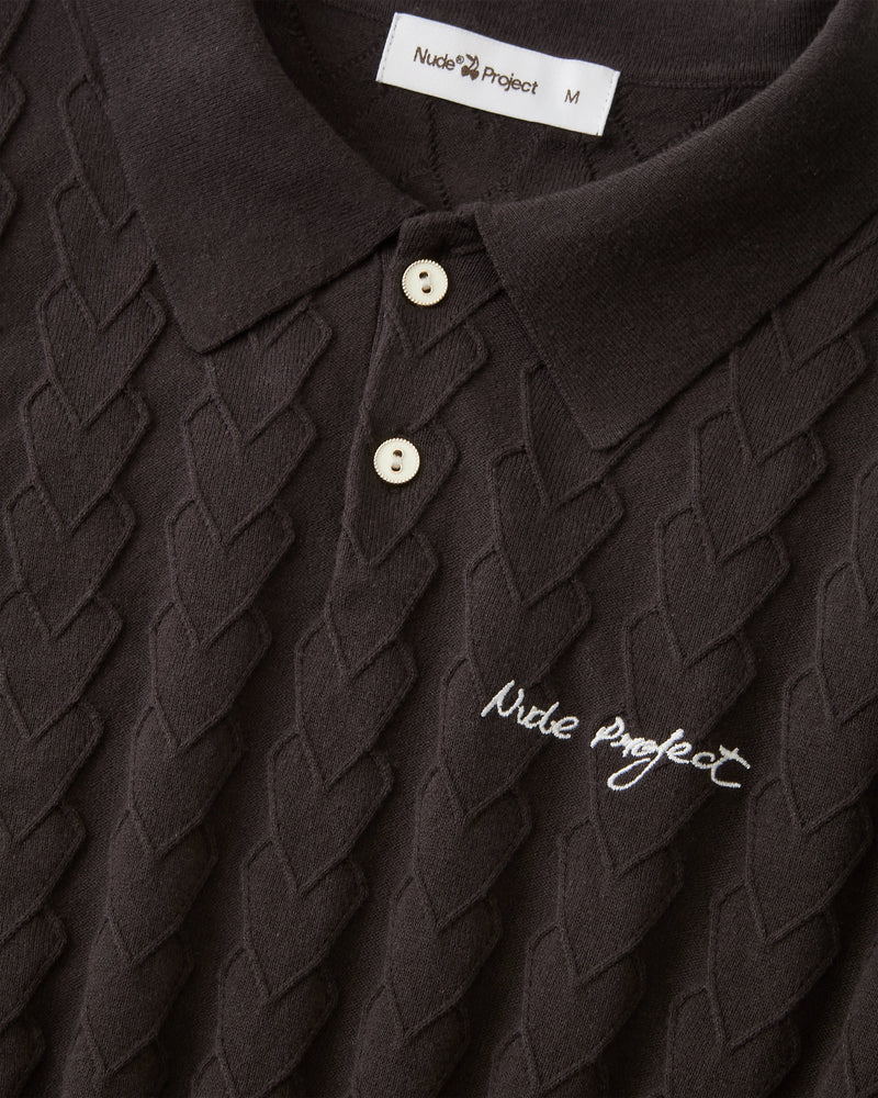 Cora Knit Polo Brown