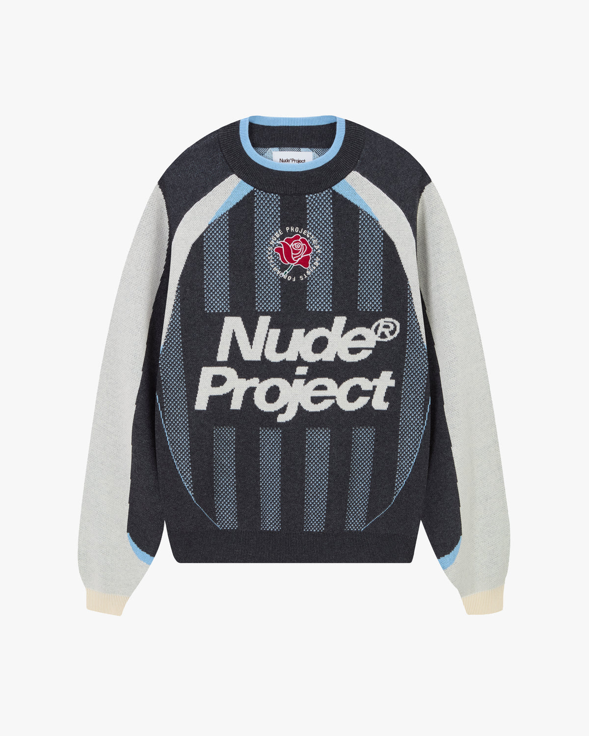 Grass Football Knit Sweater Grey