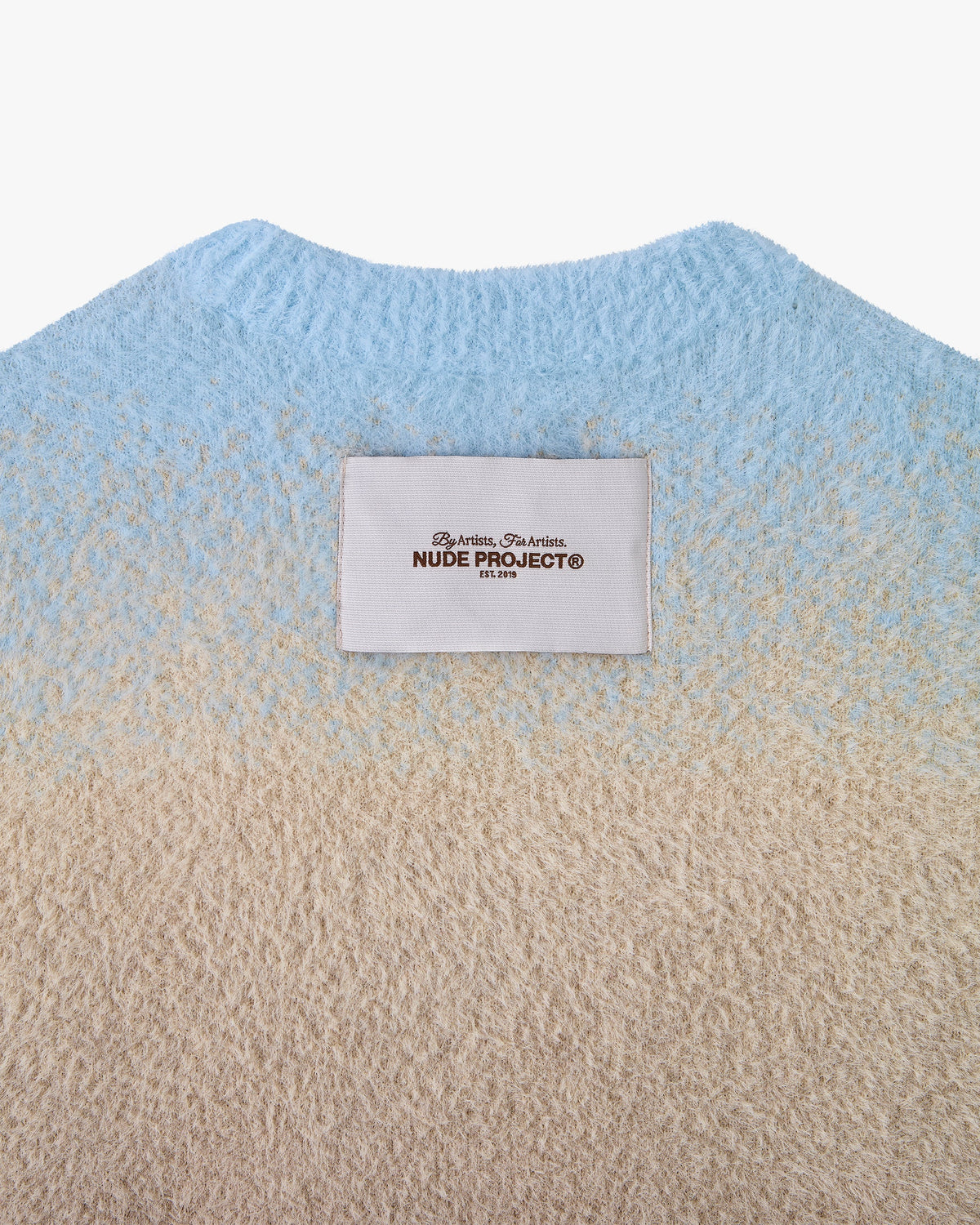 Gradient Cozy Knit Sweater Baby Blue