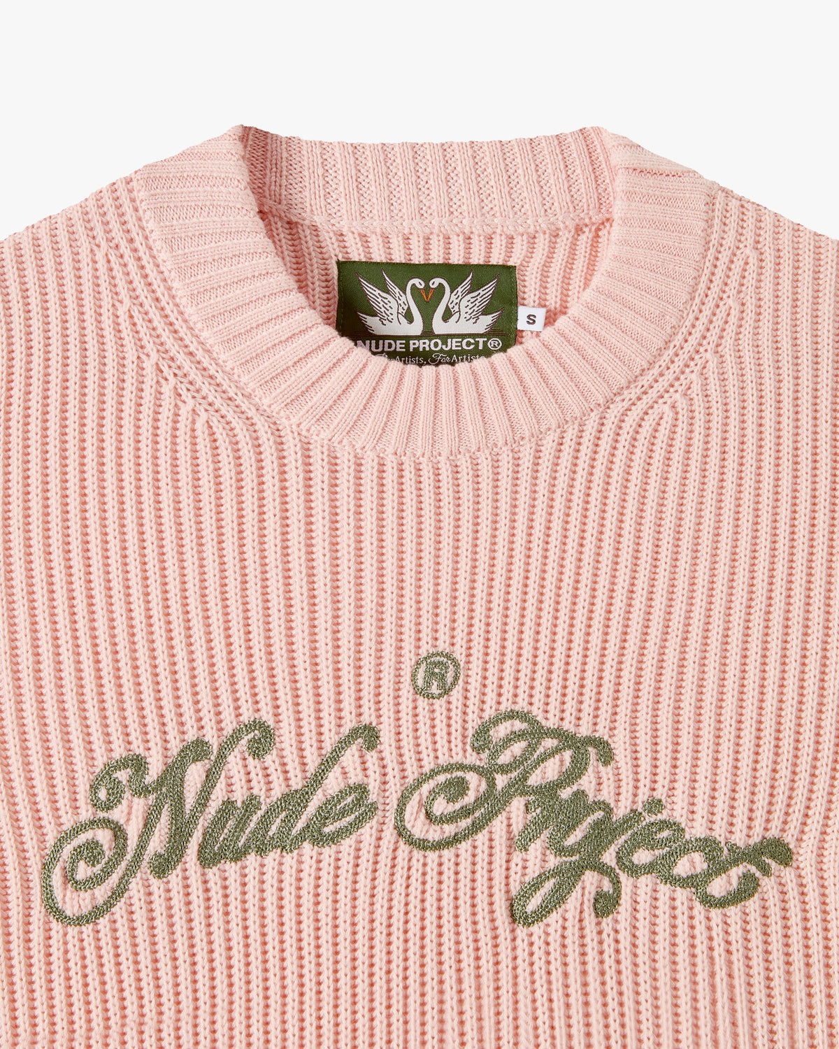 Script Knit Sweater Pink