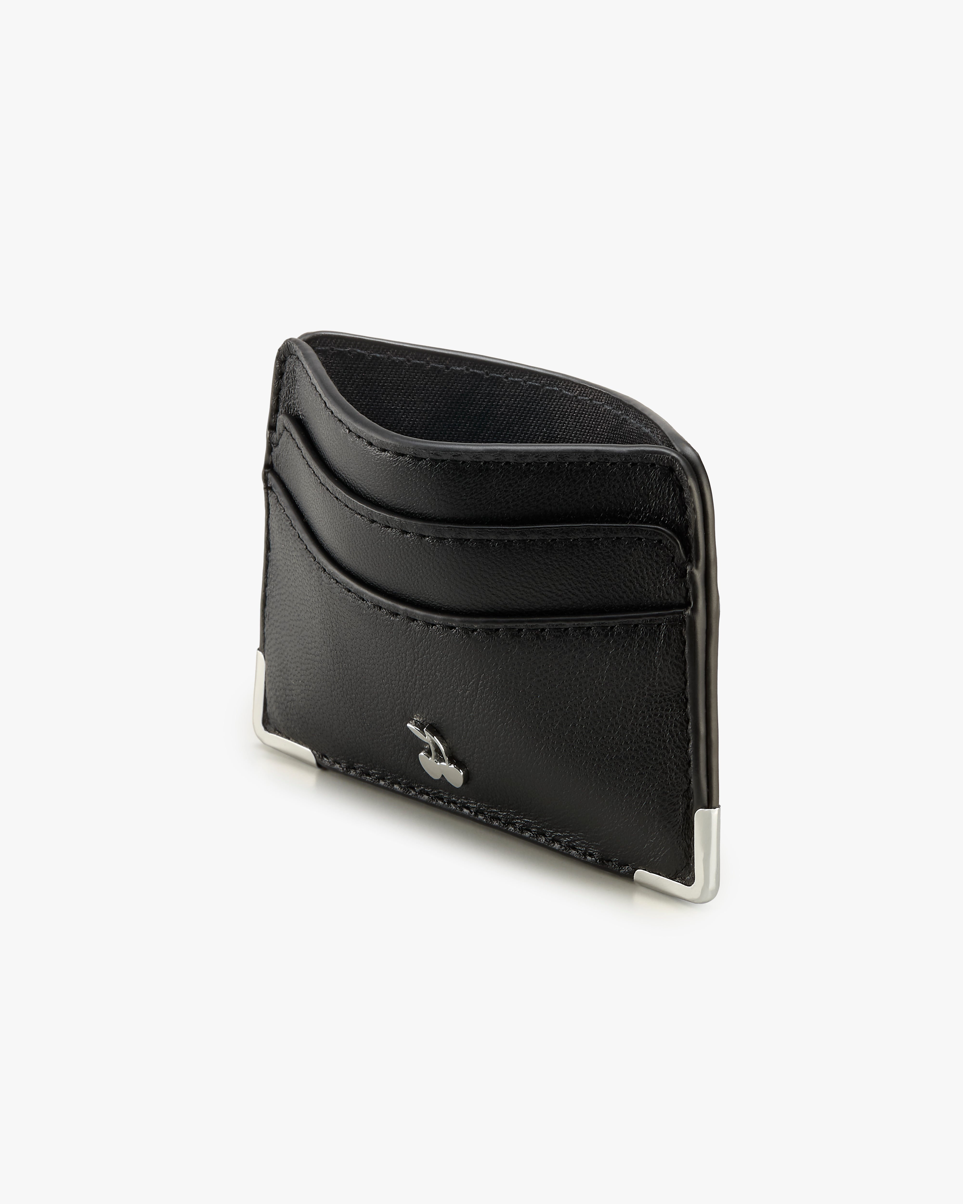 Rose Leather Cardholder Black – Nude Project