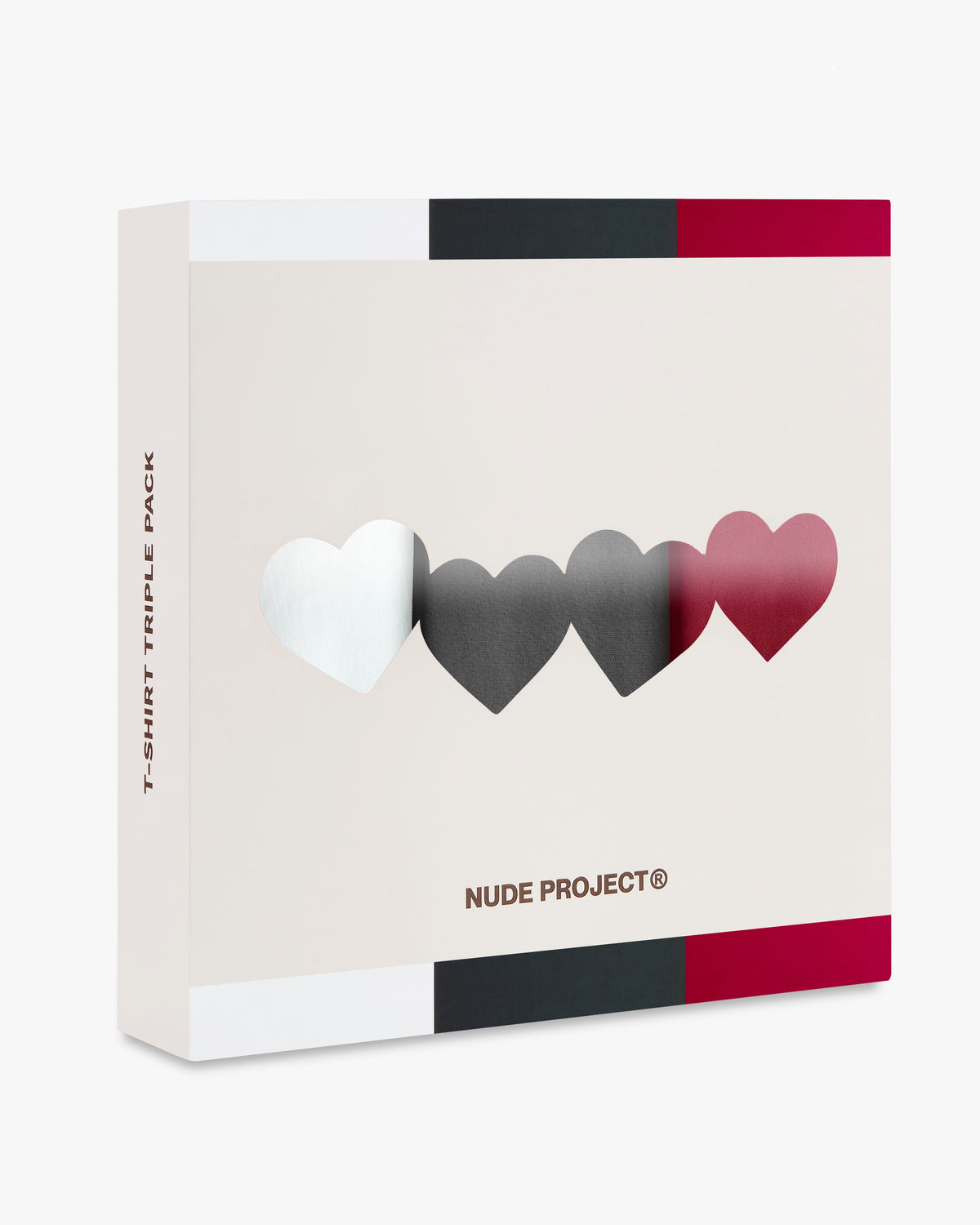 Basic Tee White/Ash/Burgundy 3Xpack