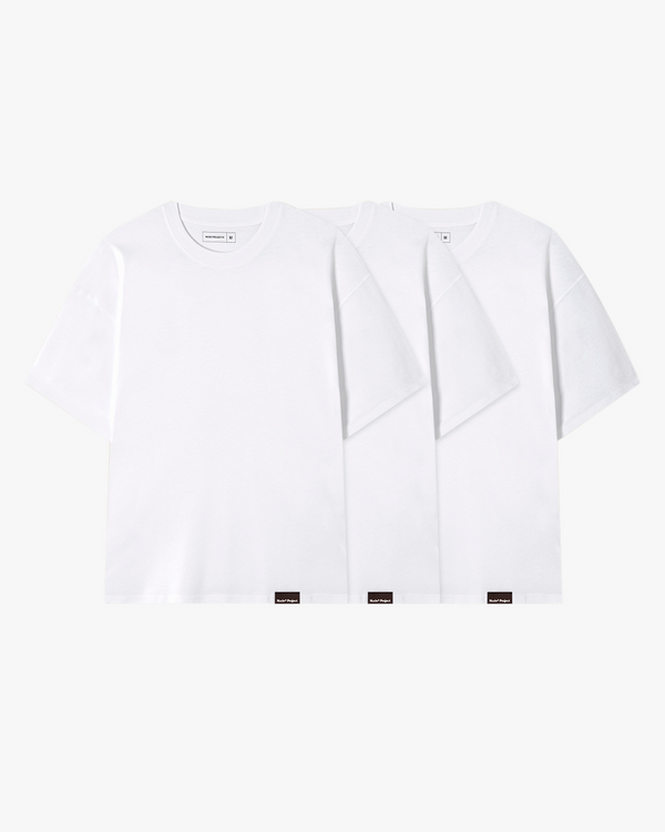 BASIC TEE WHITE 3XPACK