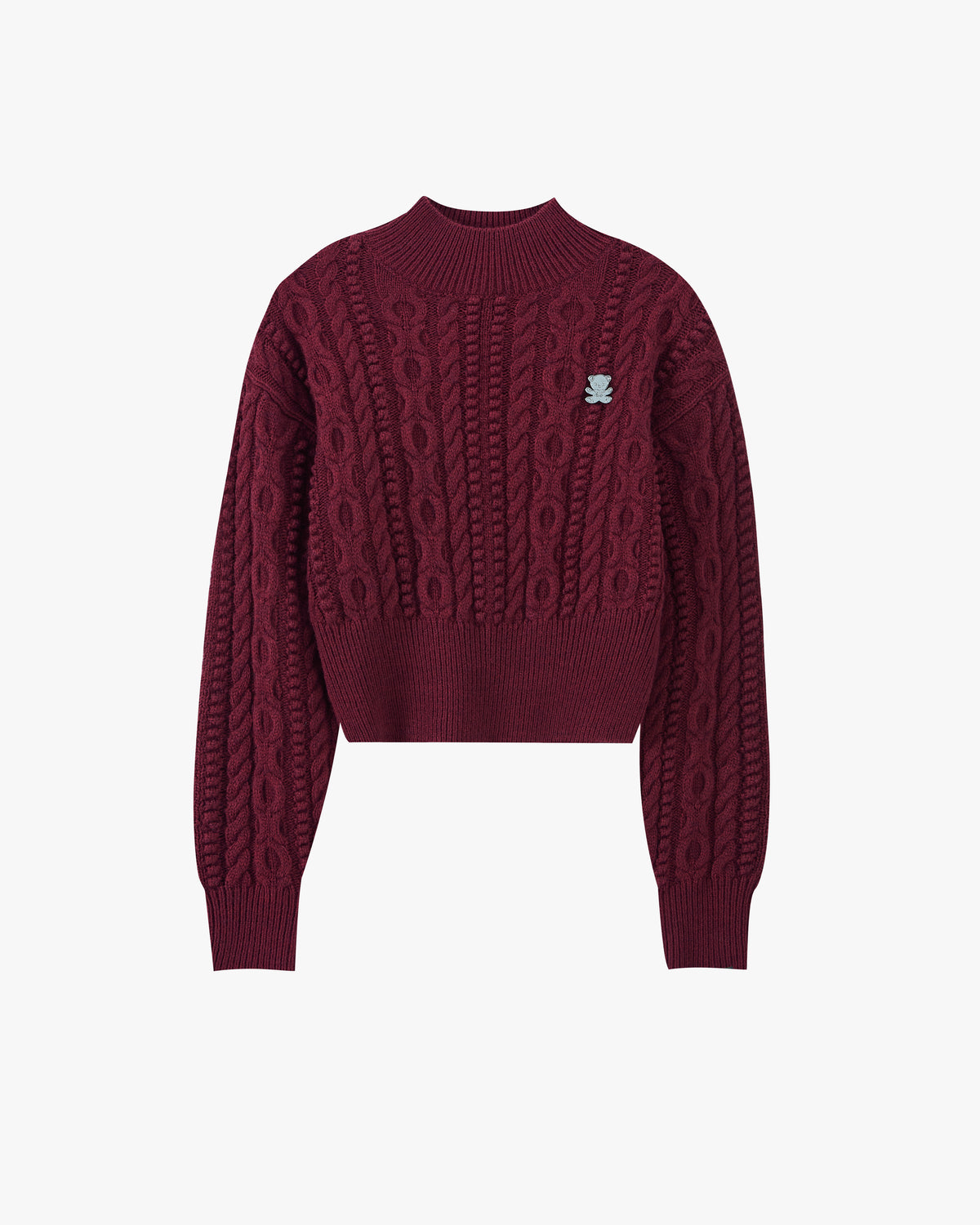 Osa Cable Knit Sweater Burgundy