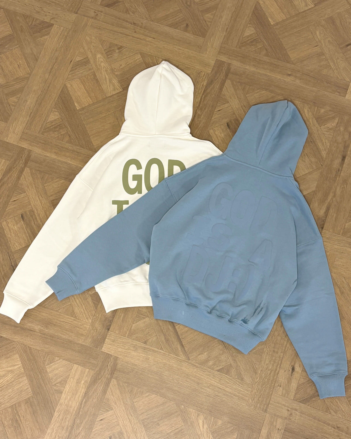 God Is A Dj Zip-Up Blue