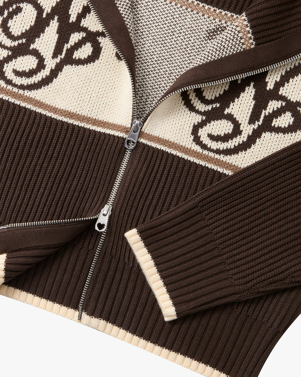 Voyage Zip-Up Knit Brown