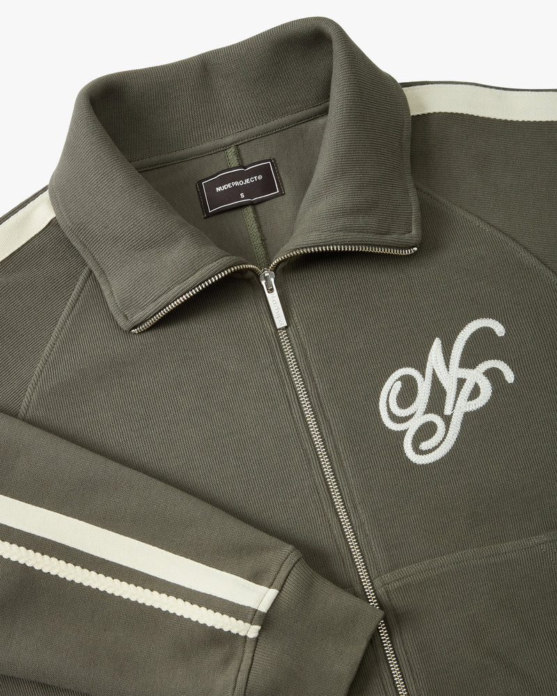 Ying Yang Zip-Up Green