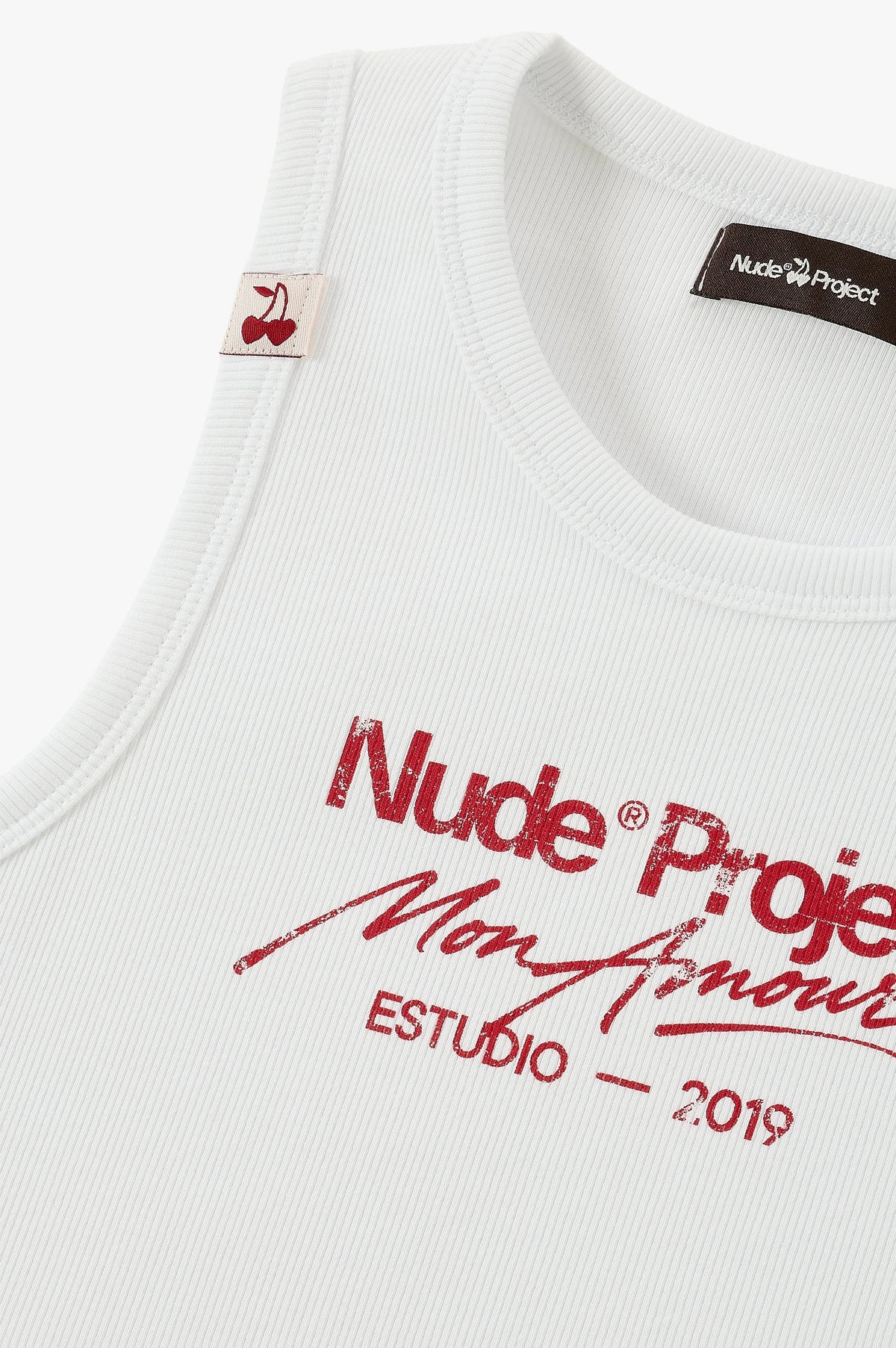 Mon Amour Tank Top White