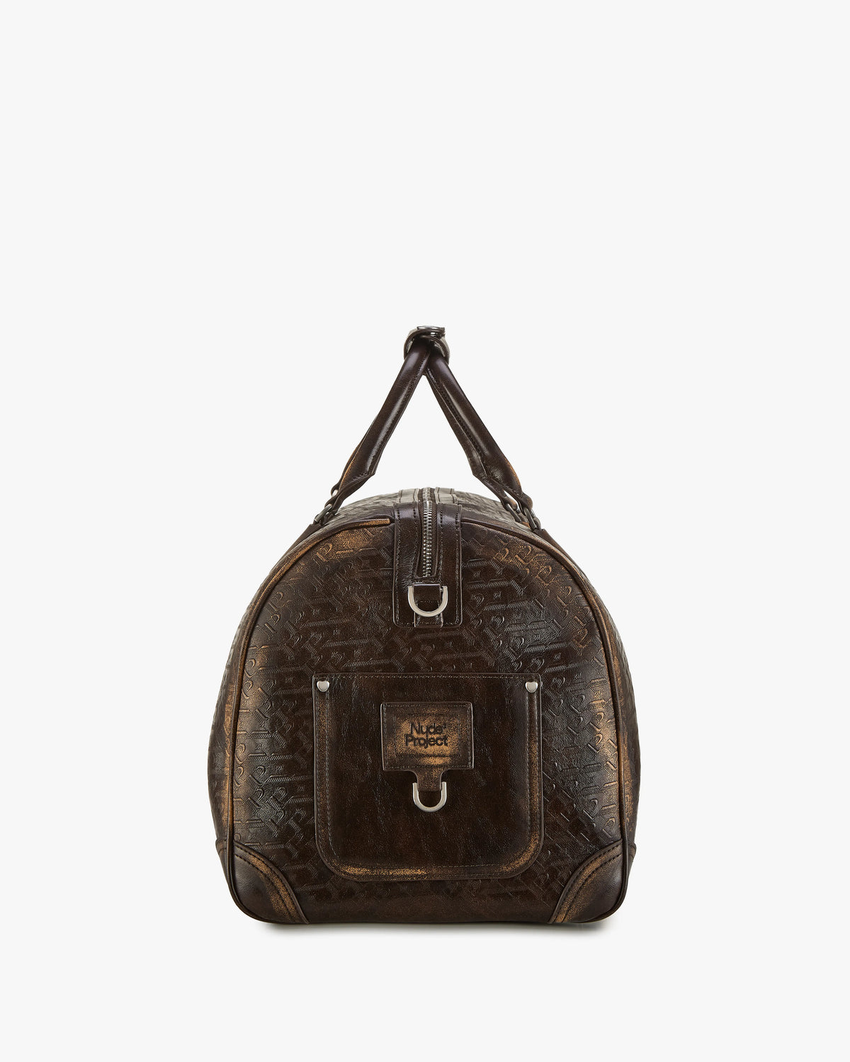 Metal Barrel Bag Brown