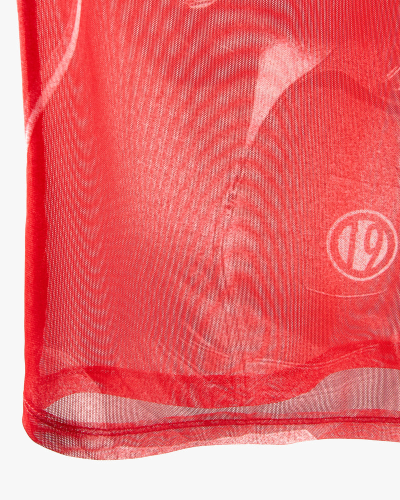 Rally Mesh Long-Sleeve Tee Red