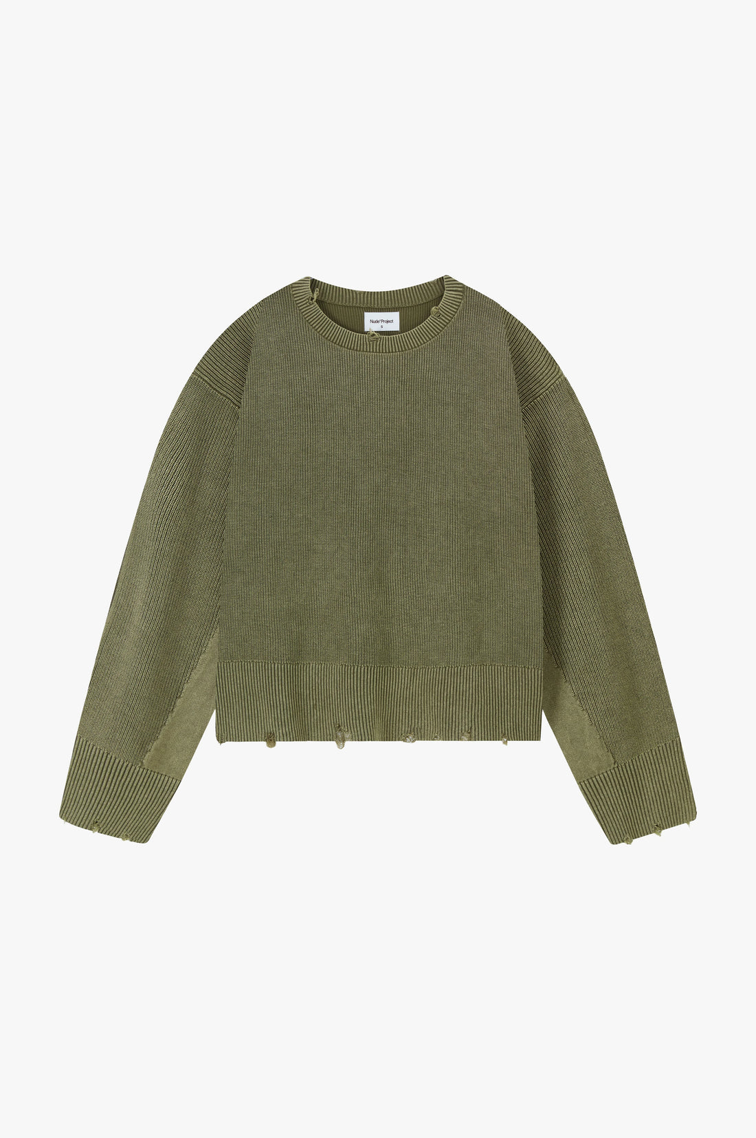 Perfect Cropped Knit Sweater Green