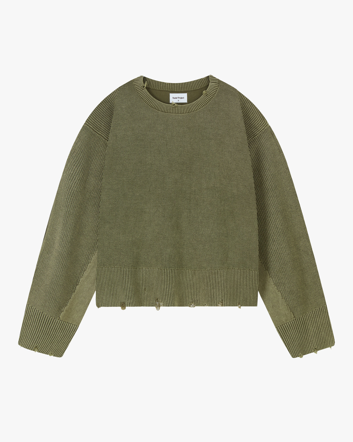 Perfect Cropped Knit Sweater Green