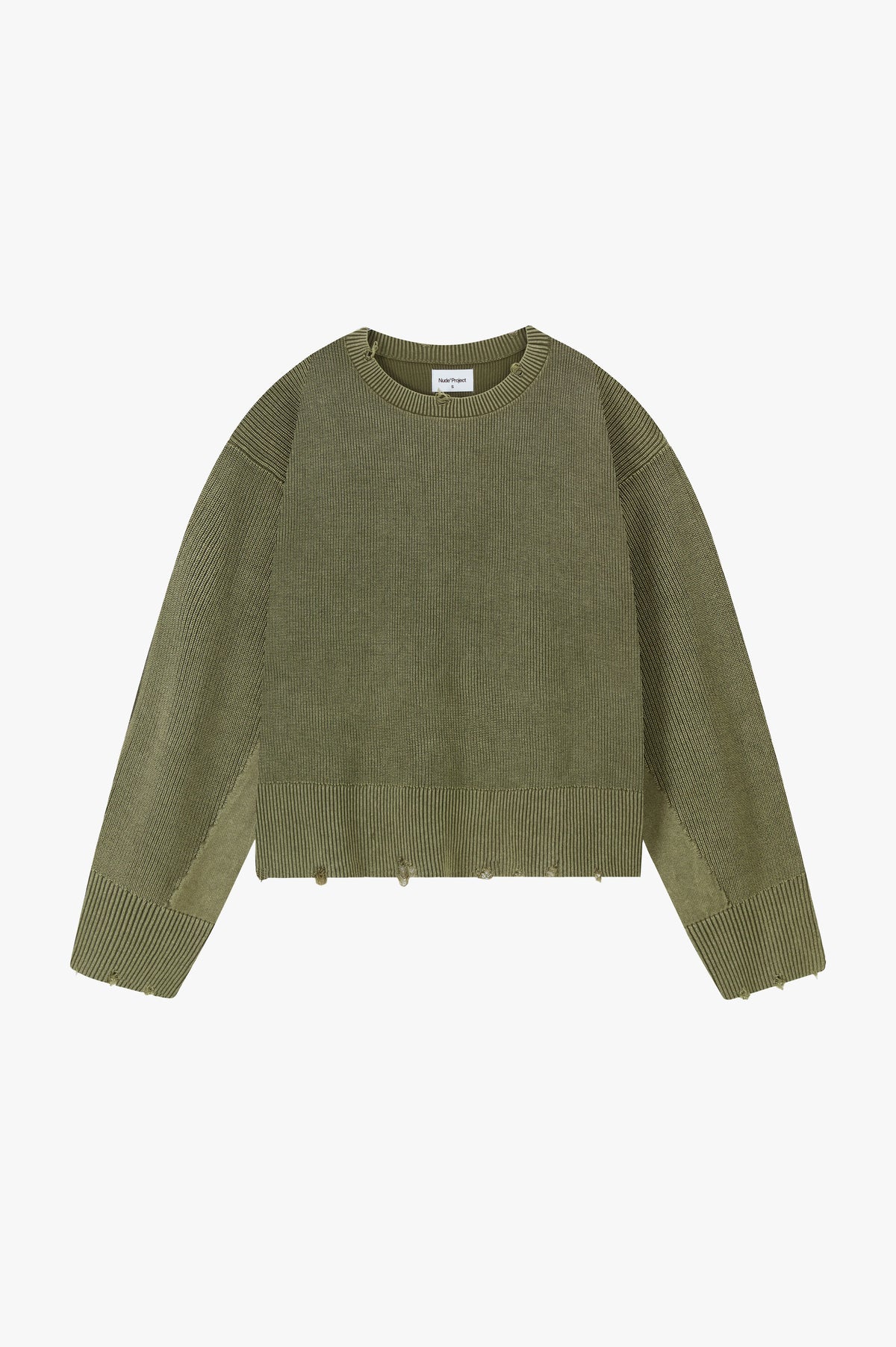 Perfect Cropped Knit Sweater Green