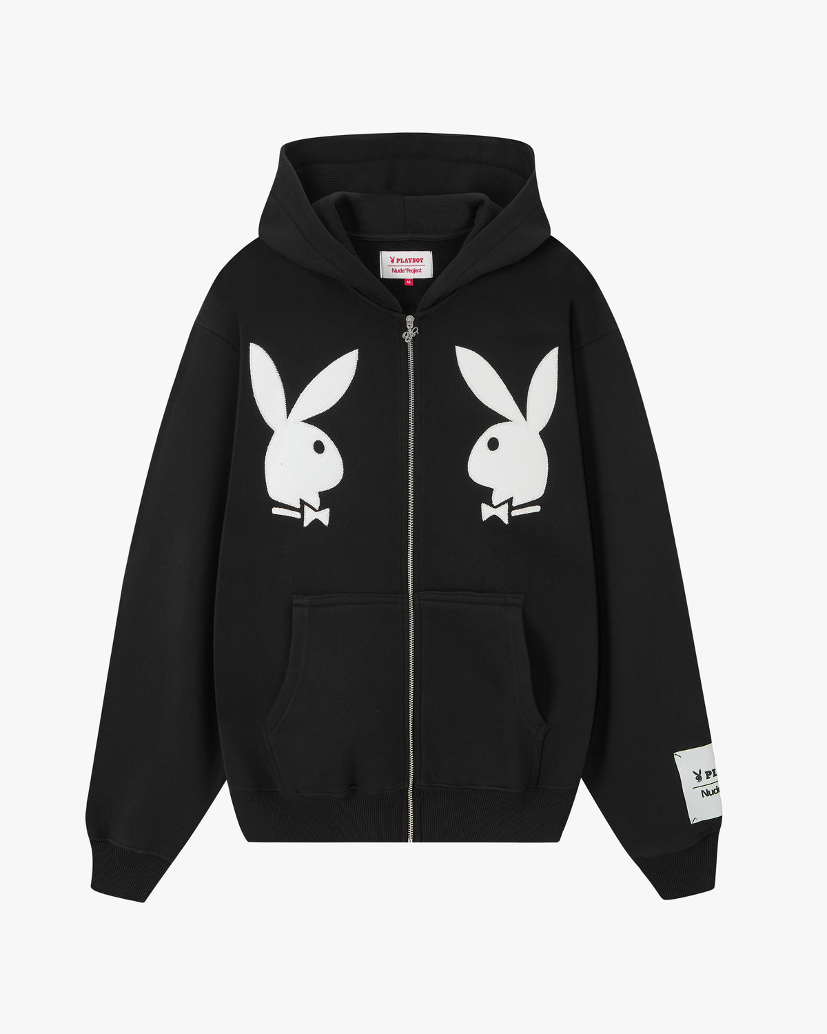 Bunny Zip-Up Hoodie Black
