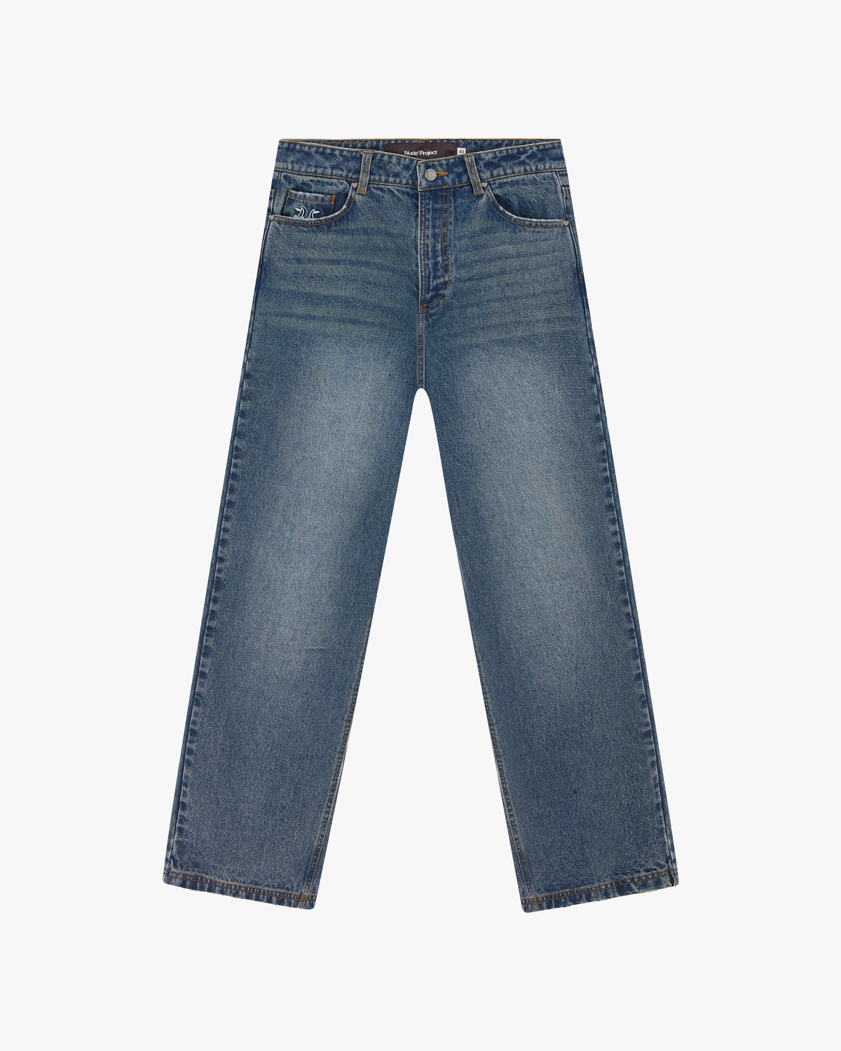 Basic Straight Jeans Dirty Wash