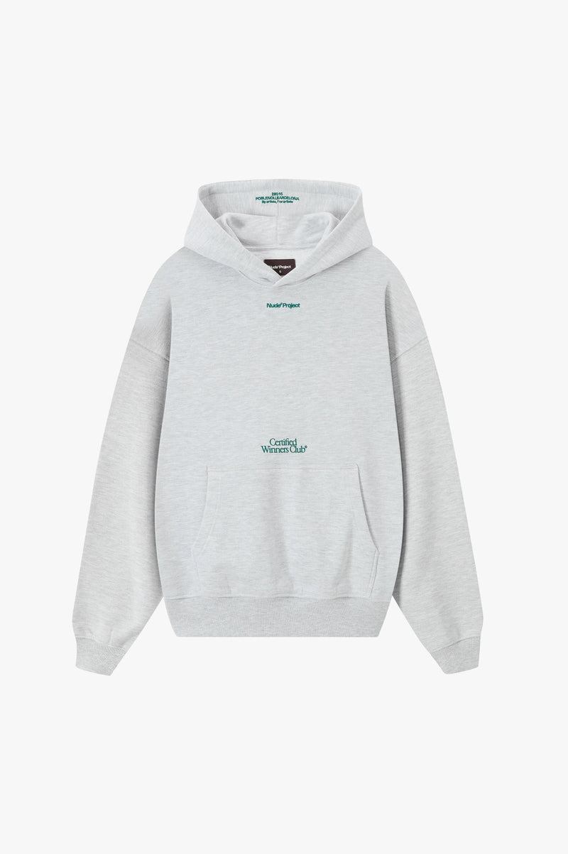 Winner Hoodie Grey Melange
