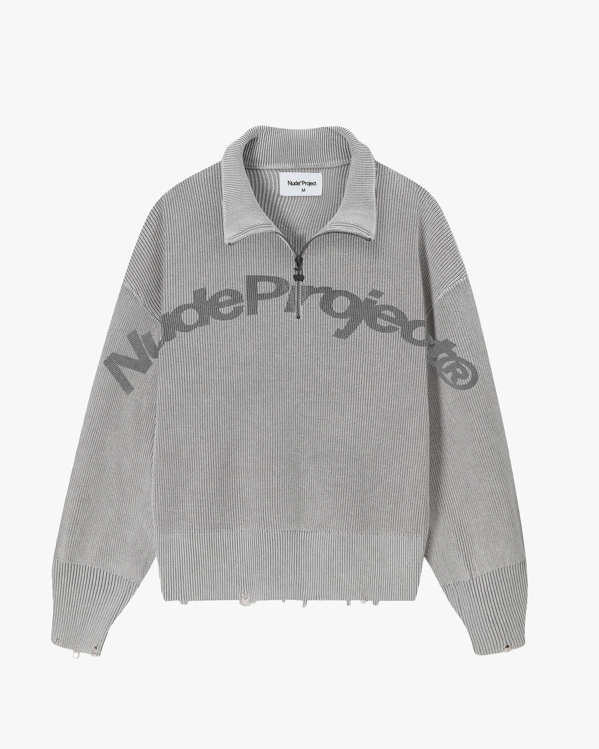 Beast Quarter-Zip Knit Grey
