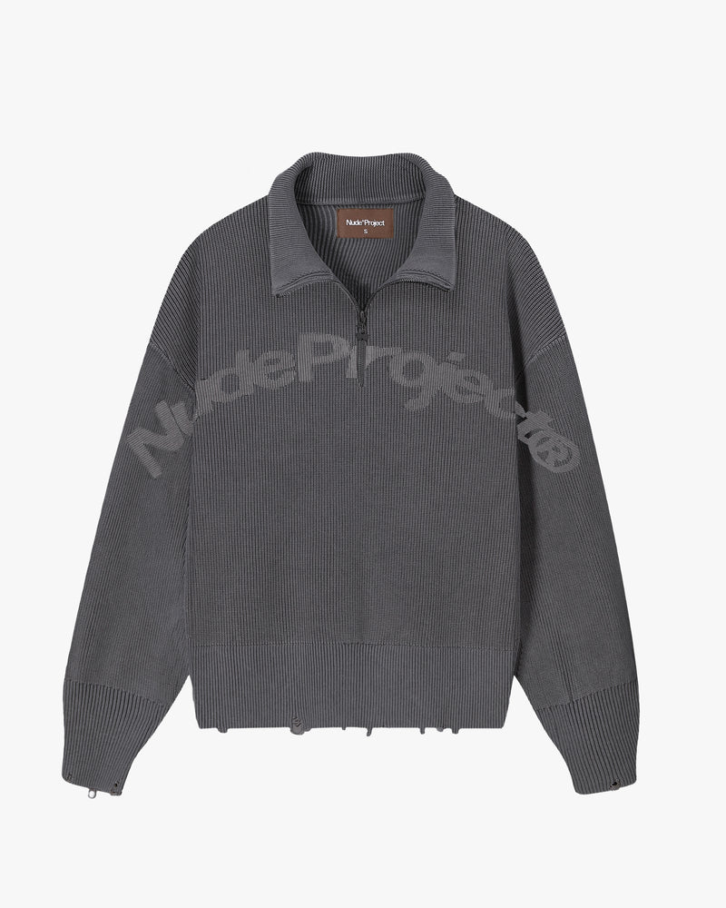 Beast Quarter-Zip Knit Ash
