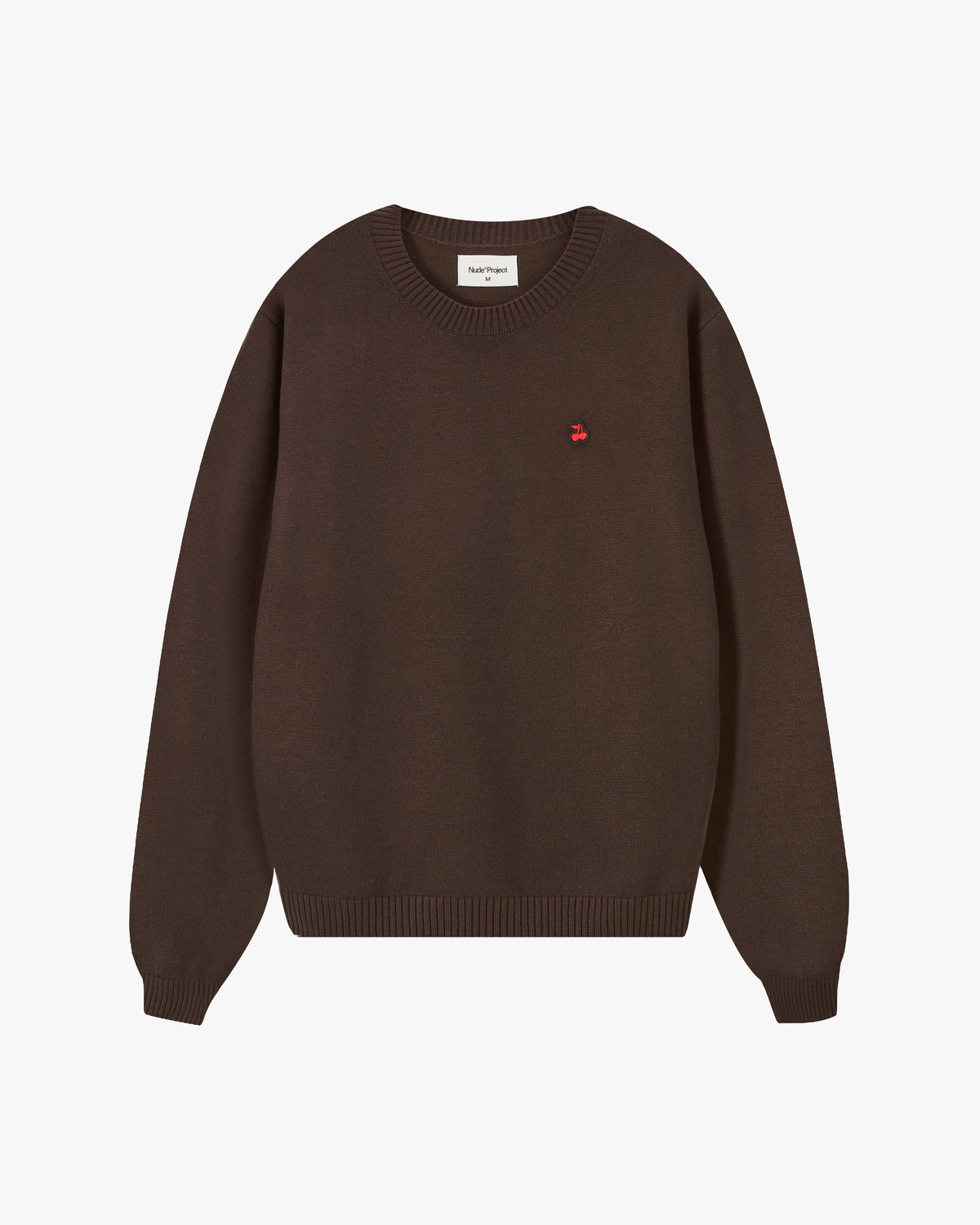 Cherry Logo Knit Sweater Brown