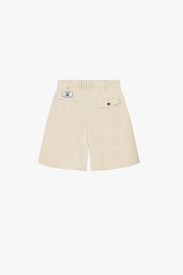 Pleated Chino Shorts Ivory