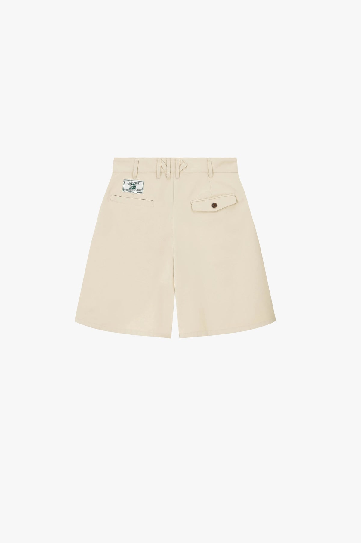 Pleated Chino Shorts Ivory