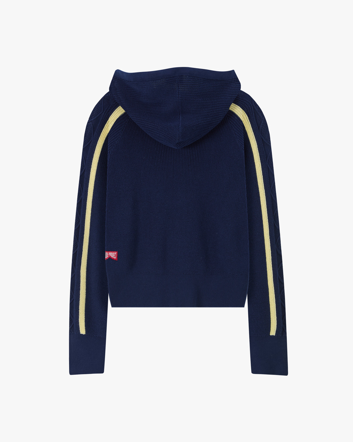 Monk Knit Zip-Up Hoodie Navy