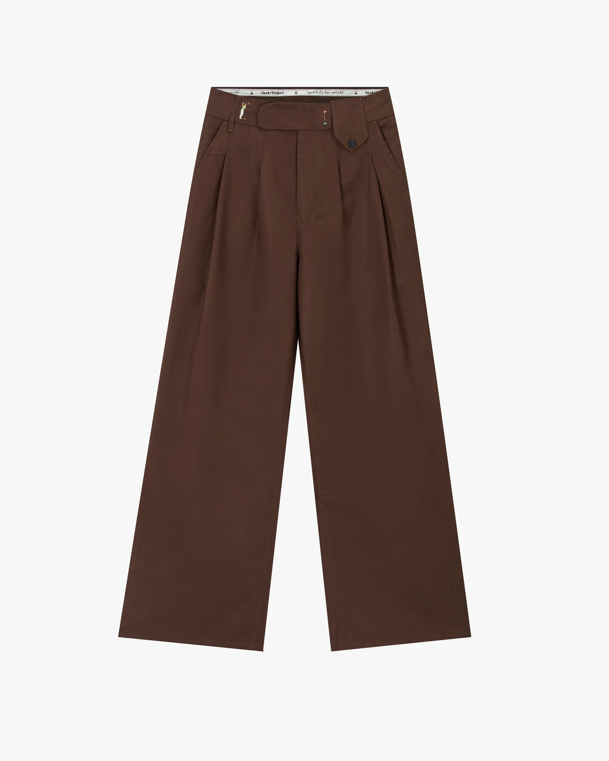 Pleated Chino Pants Brown