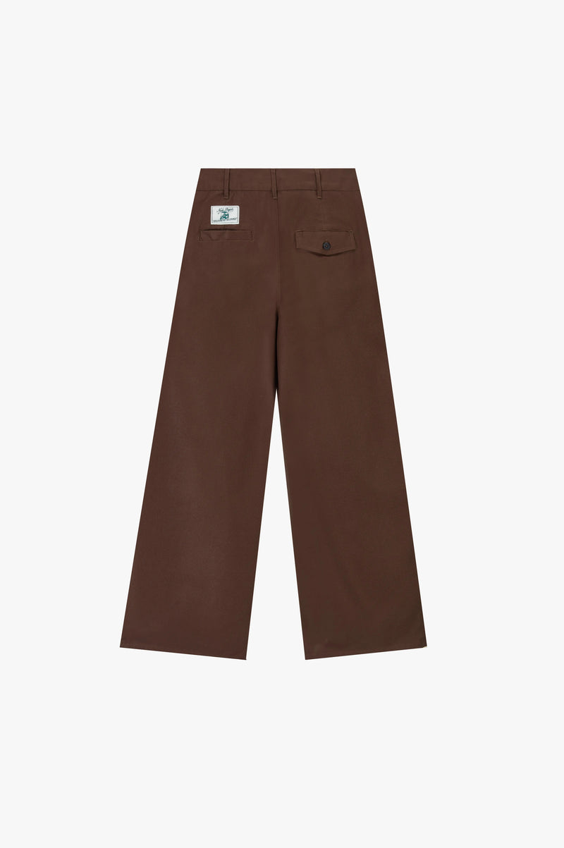 Pleated Chino Pants Brown