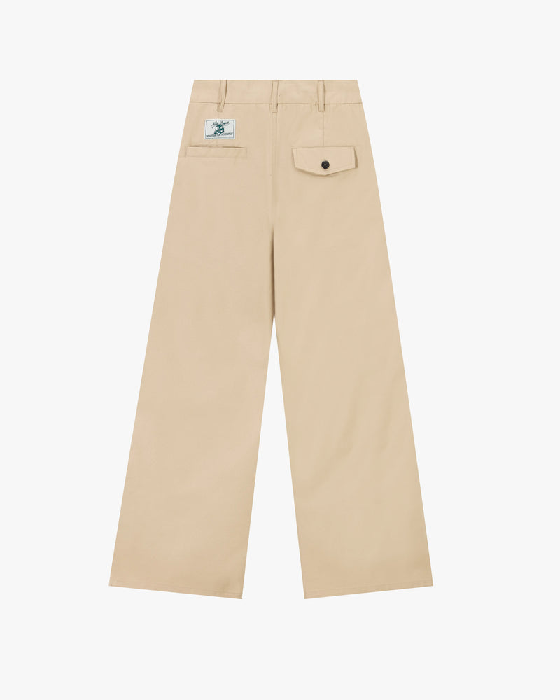 Pleated Chino Pants Beige