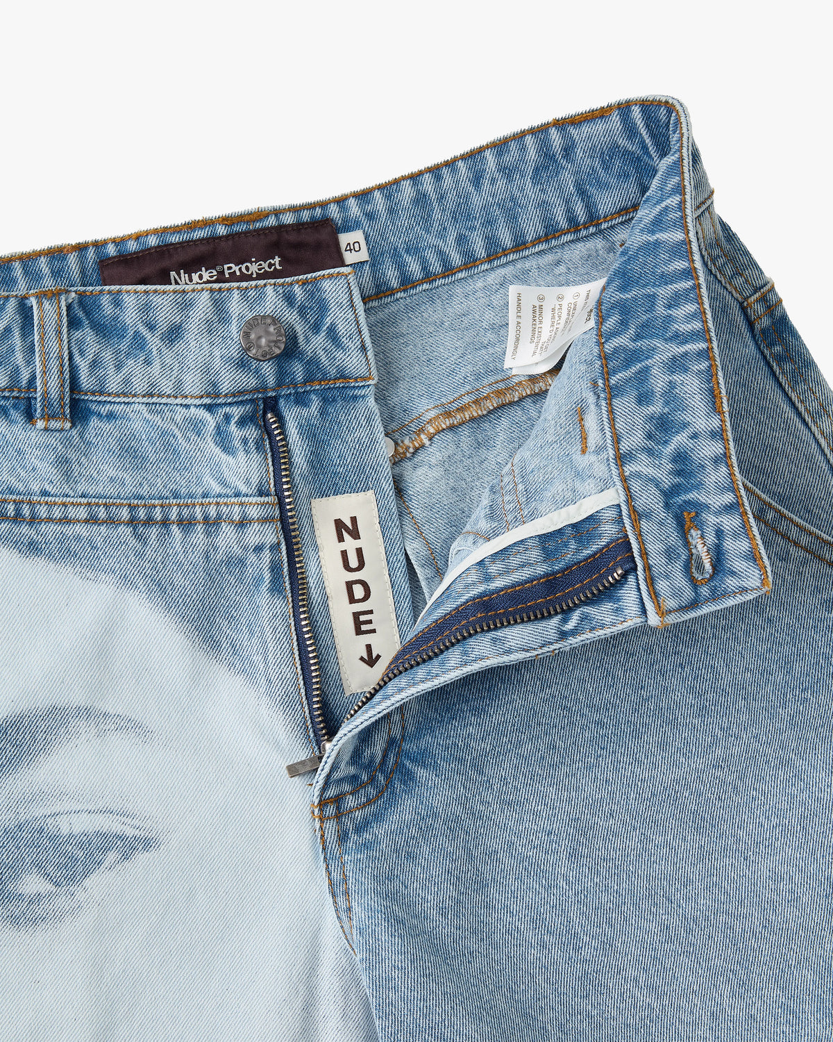 Laser Straight Denim Shorts