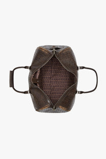 Metal Barrel Bag Brown