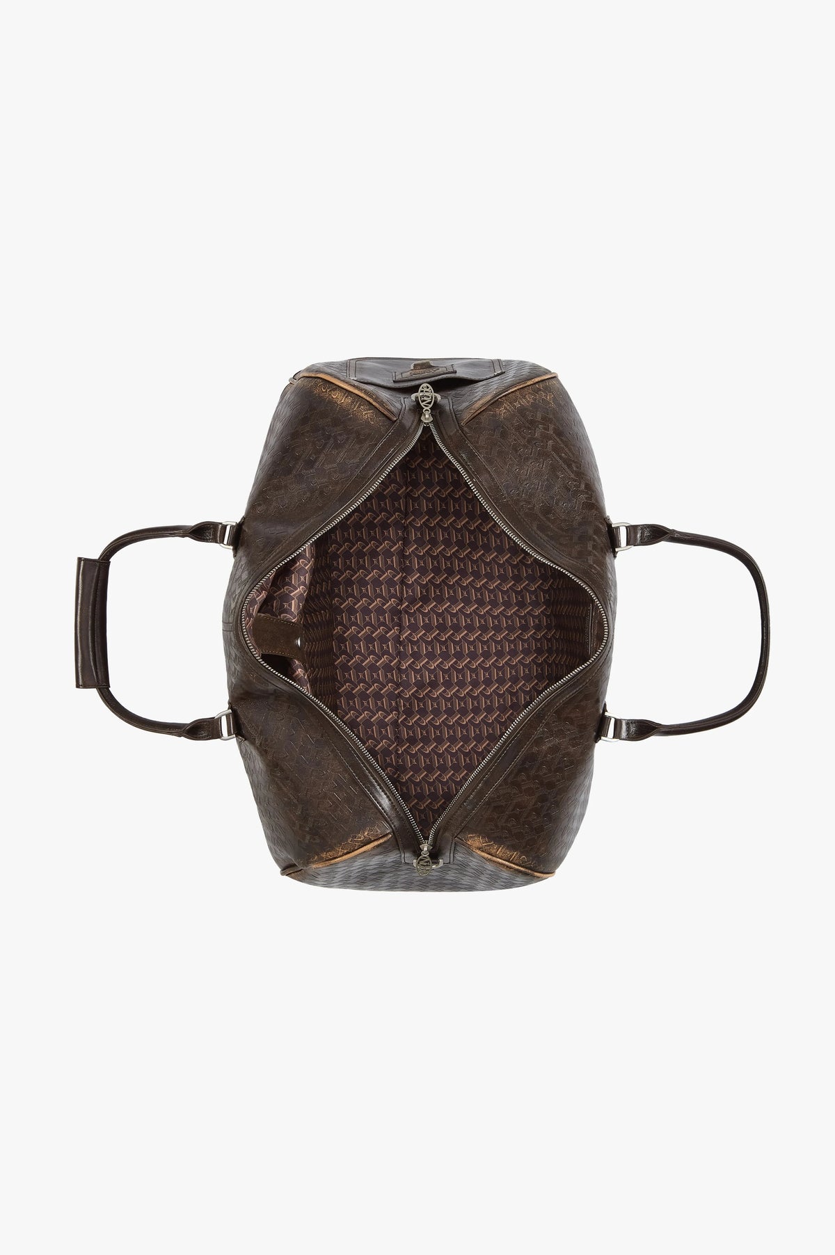 Metal Barrel Bag Brown