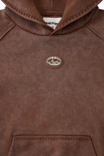 Solid Hoodie Brown