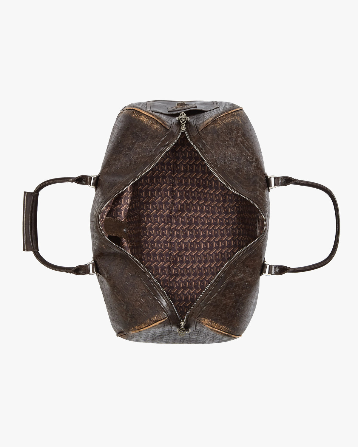 Metal Barrel Bag Brown