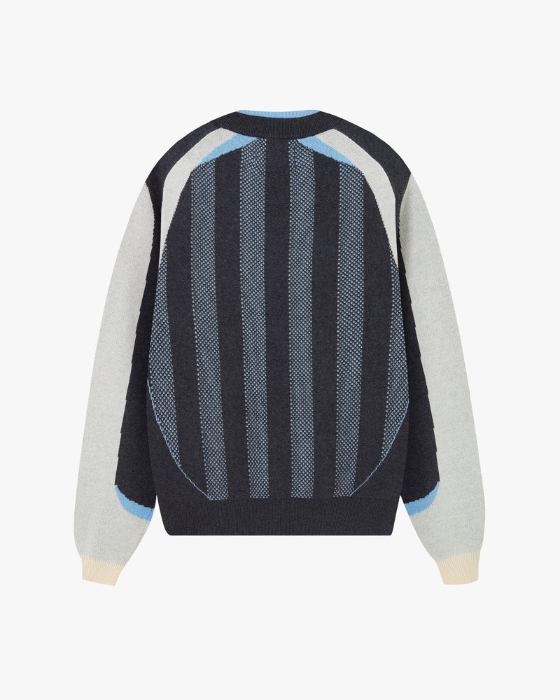 Grass Football Knit Sweater Grey