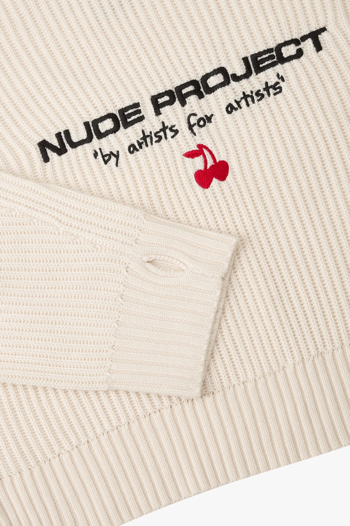 Wavy Knit Sweater Ivory