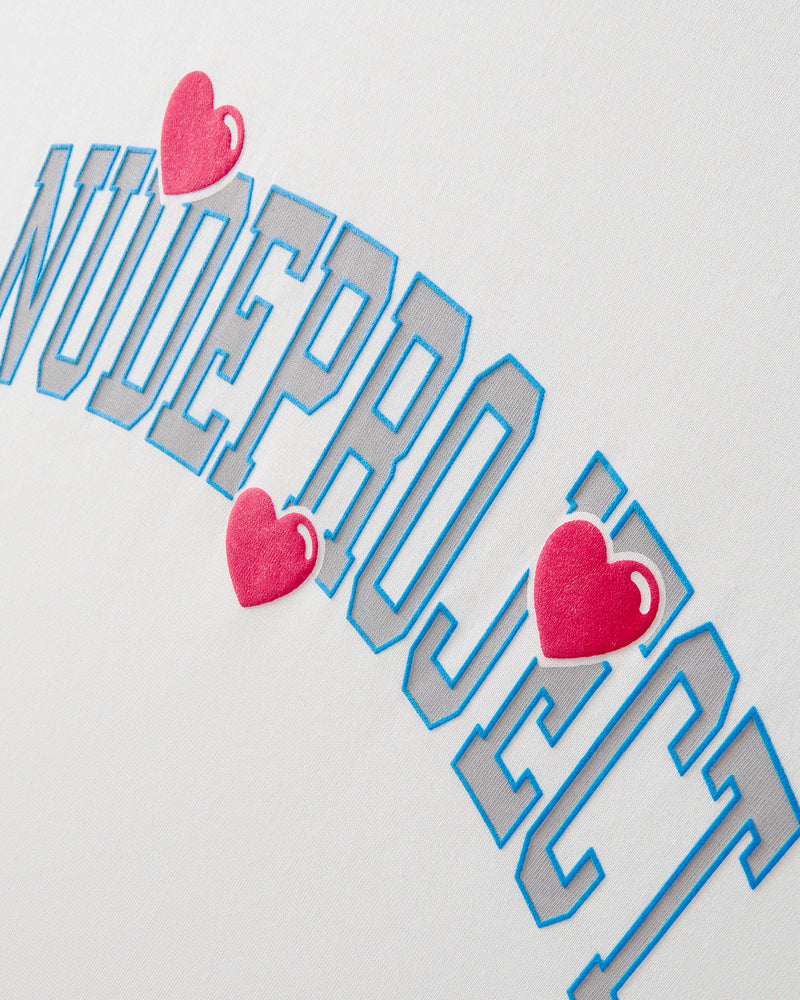 Varsity Hearts Tee White