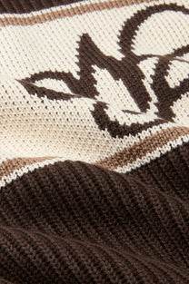 Voyage Knit Zip-Up Cardigan Brown