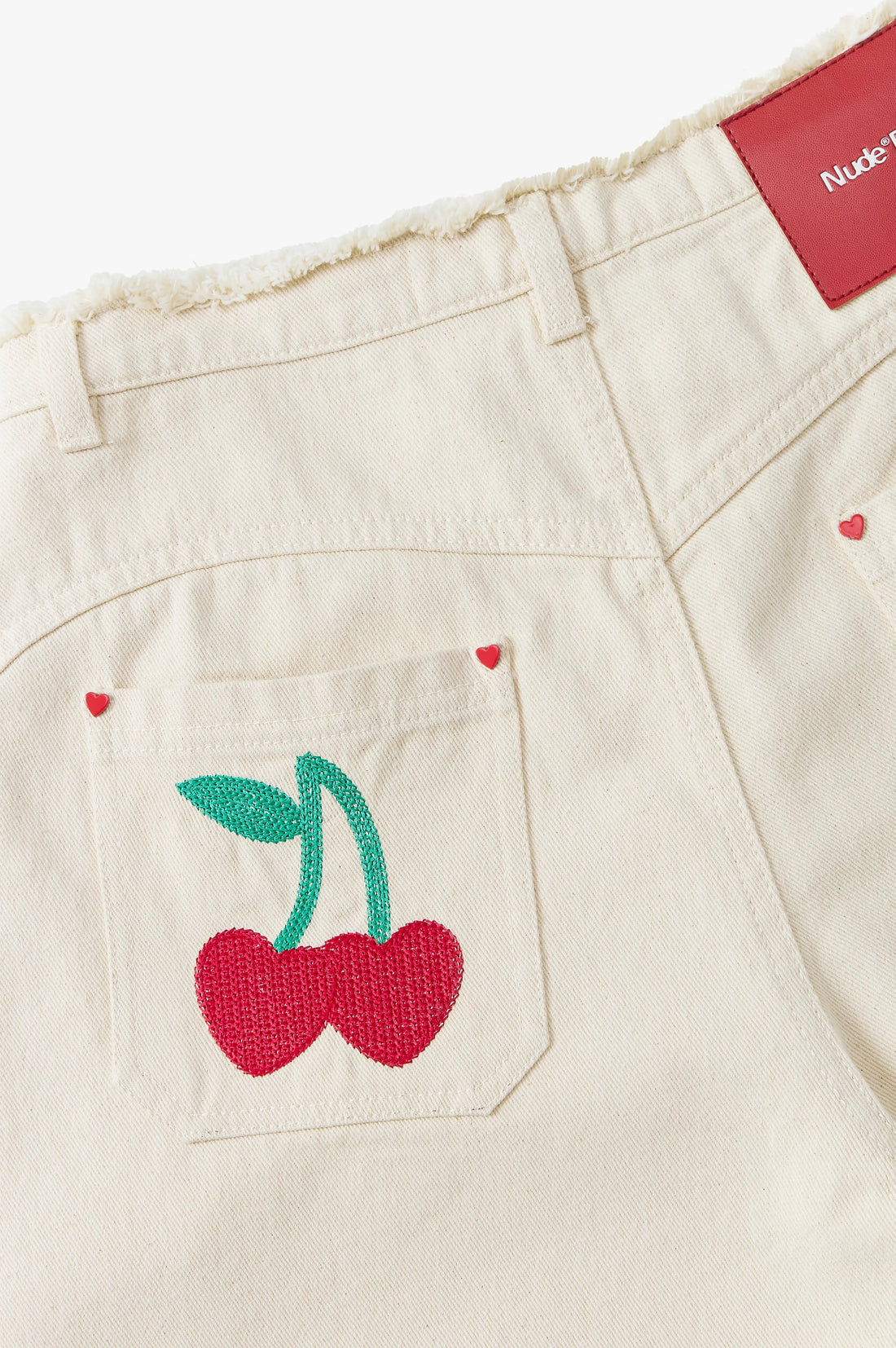 Cherry Crew Raw Denim Jorts