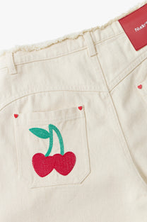 Cherry Crew Raw Denim Jorts