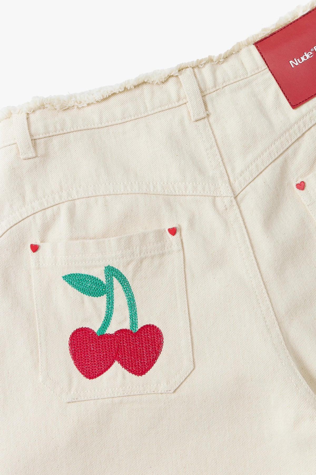 Cherry Crew Raw Denim Jorts