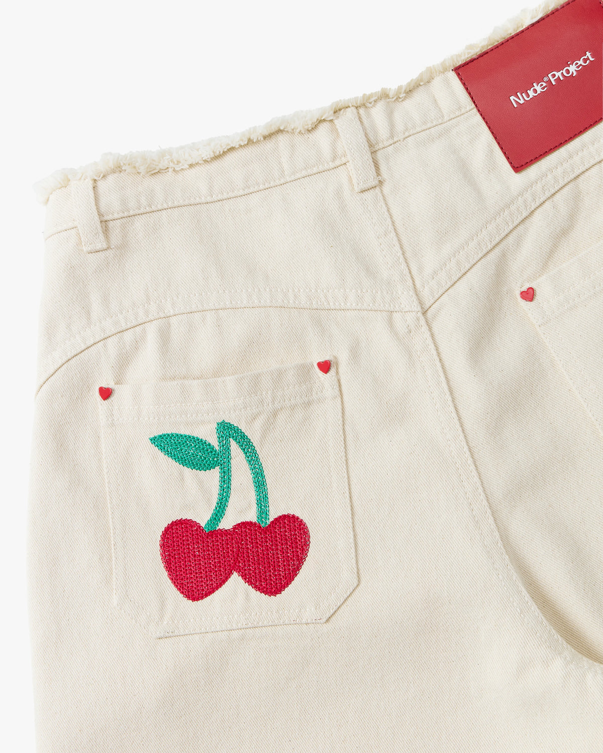 Cherry Crew Raw Denim Jorts