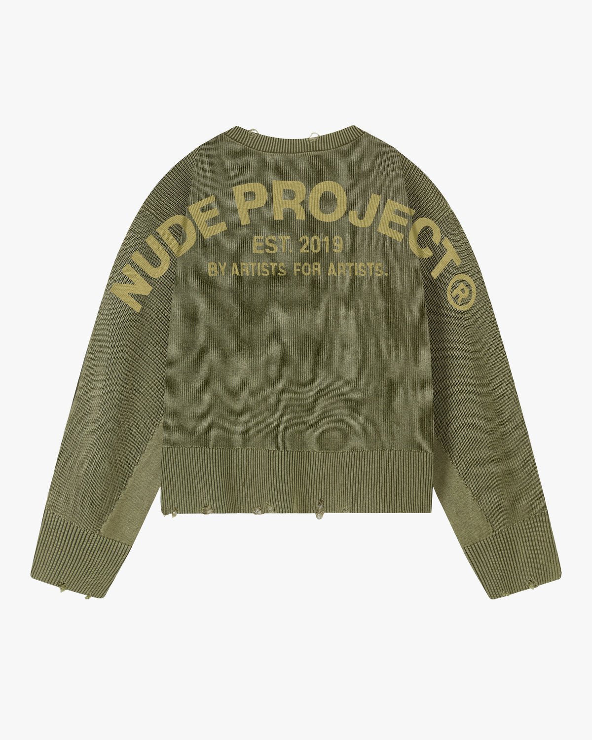 Perfect Cropped Knit Sweater Green