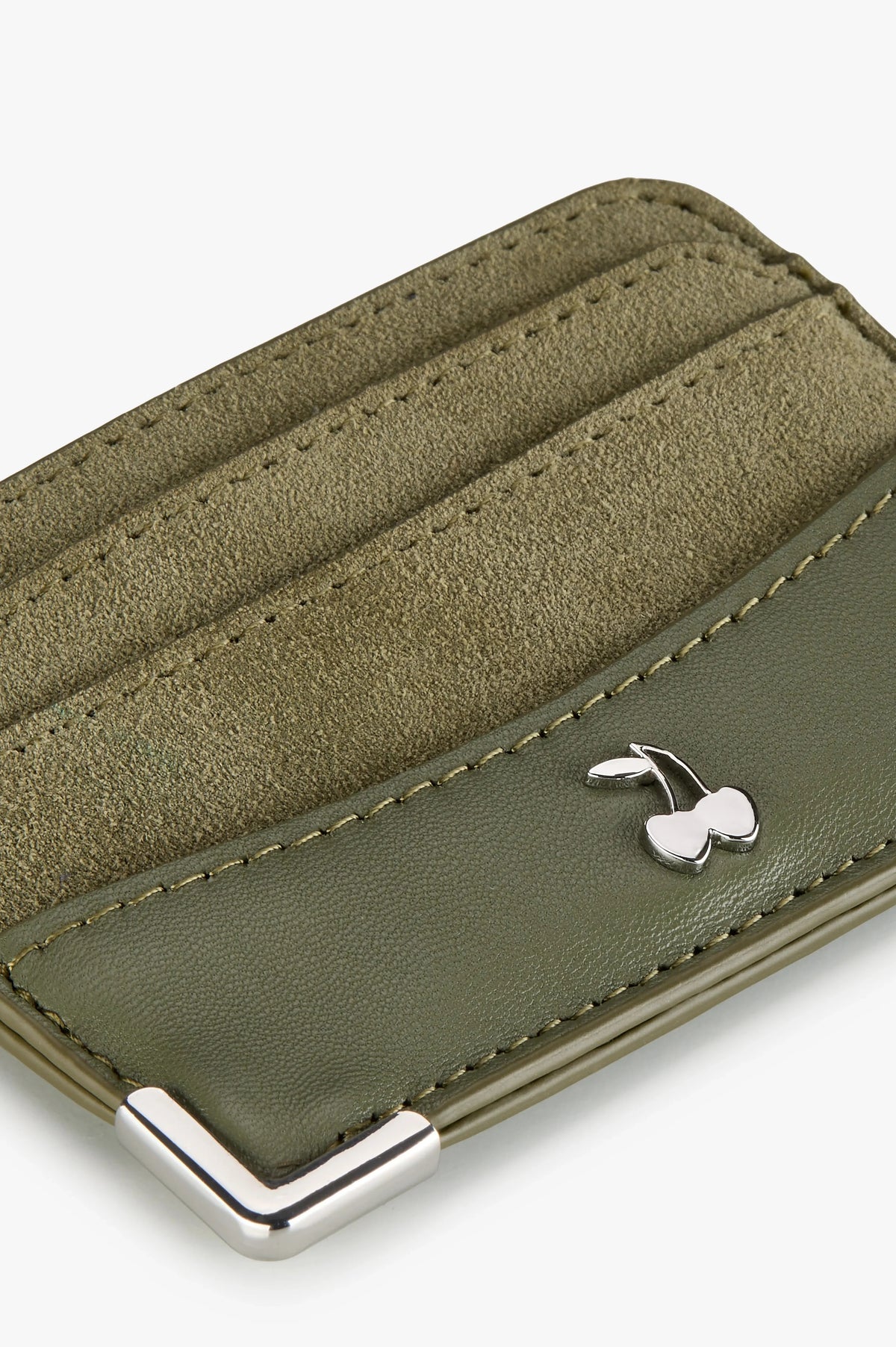 Suede Cardholder Green
