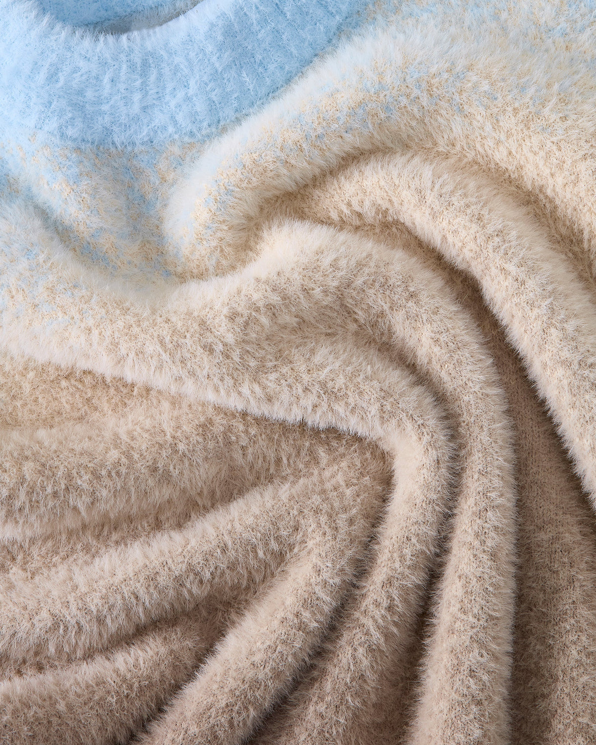 Gradient Cozy Knit Sweater Baby Blue